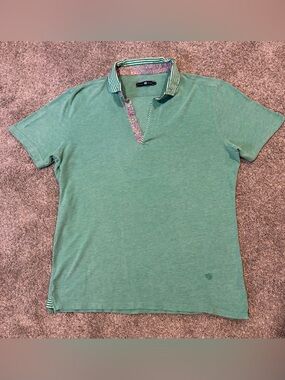 Stone Rose Women’s 100% Cotton Green Knit Short Sleeve Collared Golf Polo Sz 4